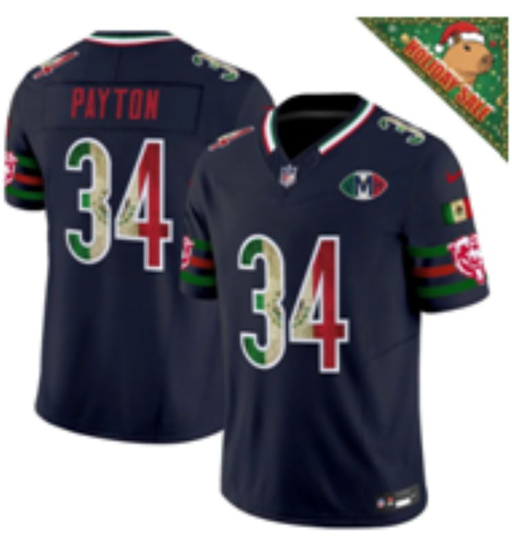 Men 2026 Chicago Bears #34 Payton black 3th generations Nike Limited NFL Jersey style 002->houston texans->NFL Jersey